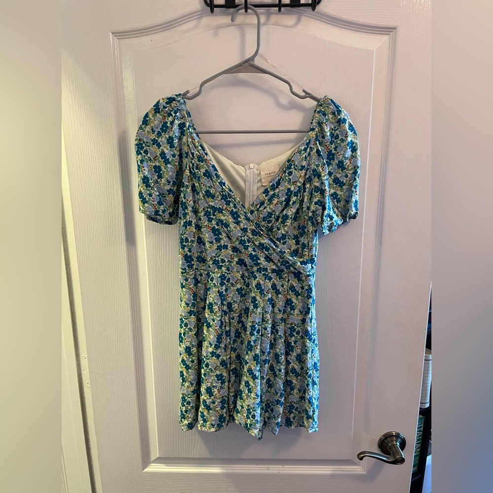 Blue Floral Romper (shorts)